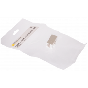 Повторитель портов RJ-45, неэкранированный, 90 градусов, кат.6, формата Keystone, белый